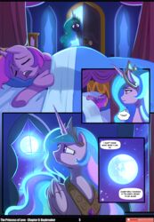  absurd_res adopted_(lore) adopted_daughter_(lore) adoptive_mother_(lore) alicorn asura-00 bed bedding bedroom blanket blue_glow blue_hues blue_light blue_lighting canterlot chilllum closed_eyes concern crown dialogue duo ears_up english_text equid equine female feral folded_wings friendship_is_magic frown full_moon furniture glancing_back hasbro headgear hi_res hooves horn inside light long_horn mammal mare_in_the_moon moon moonlight my_little_pony mythological_creature mythological_equine mythology narrowed_eyes night night_time no_cutiemark open_door open_mouth pillow princess_cadance_(mlp) princess_celestia_(mlp) regalia sad sigh sighing sky standing star starry_sky text wings 