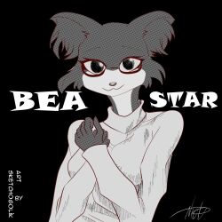  anthro beastars black_sclera canid canine check_tag_type eyewear female female/female glasses juno_(beastars) mammal portrait sketchogolik smiles solo 