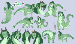  ambiguous_gender blush bodily_fluids brown_horn cobatsart dragon female feral feral_focus grey_background happy hi_res horn larger_female larger_feral maple_(cobat) model_sheet mythological_creature mythological_scalie mythology on_hind_legs open_mouth sad scalie sharp_teeth simple_background size_difference smile standing tail tears teeth wings 