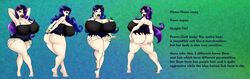  1girls back_view big_ass big_breasts big_butt black_clothing black_lipstick blitzhero blue_hair commissioner:blitzhero commissioner_upload front_view goth goth_girl hana hana_wong hana_wong(dom-form) hana_wong(sub-form) huge_breasts moaihero mole original_character pale-skinned_female posing purple_hair tagme tall_female 