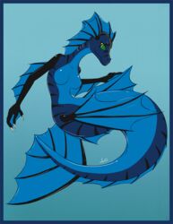  anthro breasts dragon female gills hybrid marine mythological_creature mythological_scalie mythology non-mammal_breasts scalie sepisnake solo transformation 