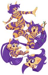  2025 3_toes 4_fingers armless arms_bent bent_legs black_eyes body_size_growth bodysuit breasts claws closed_eyes clothed clothed_female clothed_humanoid clothing colored digital_drawing_(artwork) digital_media_(artwork) english_description evolution eyebrow_through_hair eyebrows eyelashes eyeshadow fairy feet female finger_claws fingers fist fluffy fluffy_tail green_claws green_lips hair handpaw hi_res holding_object holding_stick humanoid leaf leaf_in_tail lineless lips long_tail ly_the_fairy makeup multicolored_bodysuit multicolored_clothing multicolored_skinsuit open_mouth open_smile pawpads paws pointy_ears purple_eyebrows purple_eyeshadow purple_hair purple_pawpads purple_tail raygirl rayman_(series) red_tongue shaded short_hair size_transformation skinsuit smile smiling_at_self solo sparkles sparkling_eyes spread_arms stick tail tailed_humanoid tan_body tan_nose tan_skin tight_clothing toes tongue transformation translucent translucent_hair two_tone_bodysuit two_tone_clothing two_tone_skinsuit ubisoft waddling_head yellow_bodysuit yellow_clothing yellow_skinsuit 