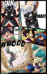  anthro canid canine chipmunk comic_panel crystal_(mtapartstuff) digital_media_(artwork) dragon_ball electricity expressions female fox ground_squirrel group hi_res hiro_(luraiokun) lagomorph leporid lexita_(mtapartstuff) male male/female mammal mtapartstuff olivia_(mtapartstuff) parody power-up rabbit rodent sciurid 