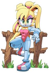  adam_bryce_thomas archie_comics bodysuit bunnie_rabbot clothing cybernetics cyborg female fence fur grass green_eyes hi_res humanoid lagomorph leporid machine mammal pink_bodysuit pink_clothing pink_skinsuit plant rabbit robotic_arm robotic_legs sega simple_background skinsuit solo sonic_the_hedgehog_(archie) sonic_the_hedgehog_(comics) sonic_the_hedgehog_(series) standing tight_clothing white_background yellow_body yellow_fur 