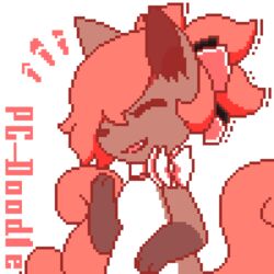  1:1 alpha_channel animated big_tail bow_(feature) bow_tie canid canine digital_media_(artwork) emanata english_text fan_character female fluffy generation_1_pokemon hair icon laugh mammal multi_tail nintendo pc-doodle pepper_(pc-doodle) pink_hair pixel_(artwork) pixel_animation pokemon pokemon_(species) pokemon_mystery_dungeon short_playtime signature spike_chunsoft tail text vulpix 