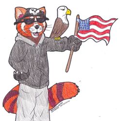  2014 4_fingers accipitrid accipitriform ailurid american_flag anthro artistnjc avian bald_eagle beanie beard bird black_clothing black_hair black_hoodie black_topwear bottomwear clothed clothing colored_pencil_(artwork) dated denim denim_bottomwear denim_clothing duo eagle facial_hair feral fingers fully_clothed hair hat headgear headwear hoodie jeans male mammal marker_(artwork) marvel matt_(two_best_friends_play) nude pants perched red_panda sea_eagle simple_background solo_focus standing the_punisher topwear traditional_media_(artwork) two_best_friends_play united_states_of_america 