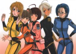  bodysuit harada_makoto misaki_yuria mori_yuki murakawamitio niimi_kaoru uchuu_senkan_yamato uchuu_senkan_yamato_2199 yamamoto_akira 