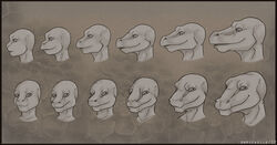  2012 abstract_background ambiguous_gender anatomy anthro black_border border digital_drawing_(artwork) digital_media_(artwork) drpickelle grey_theme hi_res how-to informative lizard model_sheet multiple_poses overbite pose reptile scalie shaded side_view signature simple_background snout solo species_sheet 