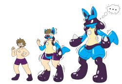  animate_inanimate anthro generation_4_pokemon hi_res human inanimate_transformation inflatable inflation living_inflatable lucario male mammal nintendo pokemon pokemon_(species) pokemorph pool_toy pooltoy_transformation themadastronaut transformation transformation_sequence 
