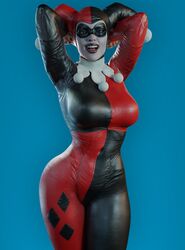  1girls 3d batman:_arkham_knight batman_(series) big_breasts bodysuit dc dc_comics facepaint female female_only fully_clothed harley_quinn harley_quinn_(classic) harley_quinn_(injustice) injustice_2 skin_tight smitty34 solo solo_female tagme thick_thighs 