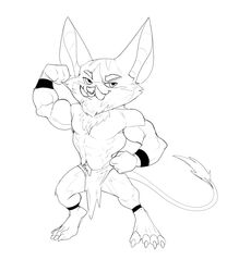  2022 4_fingers 4_toes abs absurd_res anthro biceps big_biceps big_deltoids big_ears big_head big_muscles bottomwear bristol cheek_tuft chest_tuft chin_tuft closed_smile clothed clothing deltoids digital_drawing_(artwork) digital_media_(artwork) digitigrade eyebrows facial_markings facial_piercing facial_tuft fan_character feet fingers fist fist_on_own_hip flexing flexing_bicep flexing_flexor_carpi forearm_muscles front_view full-length_portrait happy head_markings hi_res huge_muscles humanoid_hands latissimus_dorsi league_of_legends legband loincloth looking_at_viewer male male_anthro mammal markings monochrome mouth_closed muscular muscular_anthro muscular_male navel nose_piercing nose_ring obliques piercing portrait pose pubes quads raised_arm raised_fist ring_piercing riot_games serratus short_anthro short_male simple_background skimpy smile smiling_at_viewer solo standing tail tail_tuft tencent three-quarter_view toes topless topless_anthro topless_male triceps tuft tusks v-cut white_background wide_stance wristband yordle 