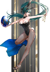  alternate_costume animal_ears armpits bare_shoulders bracelet breasts cleavage commentary covered_navel delsaber detached_collar earrings easter_egg egg fake_animal_ears fake_tail female fingernails fire_emblem fire_emblem:_the_blazing_blade fire_emblem_heroes fishnet_pantyhose fishnets full_body green_eyes green_hair hair_ornament high_heels highleg highleg_leotard highres holding jewelry large_breasts leg_up leotard long_hair looking_away lyn_(fire_emblem) nail_polish open_mouth pantyhose playboy_bunny ponytail rabbit_ears rabbit_tail shiny_clothes smile solo sparkle strapless strapless_leotard symbol-only_commentary tail teeth upper_teeth_only 