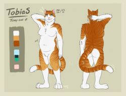  2020 5_fingers anthro blue_eyes digital_media_(artwork) domestic_cat felid feline felis fingers male mammal nude smile tenynn 