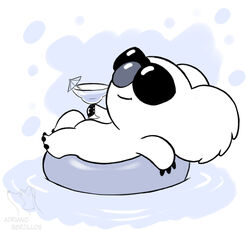  adriano_berjillos alcohol anthro beverage cartoon_network cocktail cocktail_garnish cocktail_glass cocktail_umbrella container cup drinking_glass eyewear floater glass glass_container glass_cup koala male mammal marsupial nom_nom_(we_bare_bears) relaxing summer sunglasses swimming_pool vombatiform we_bare_bears webarebears 