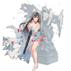  angel_statue bare_shoulders benelli_m4 blush breasts bridal_veil broken_statue brown_hair bullet_hole burnt_clothes cleavage closed_mouth cuts ddal dress falling_petals female full_body girls&#039;_frontline gun hair_between_eyes heterochromia high_heels holding holding_gun holding_weapon injury large_breasts long_dress long_hair looking_to_the_side m1014_(girls&#039;_frontline) m1014_(heartbeat_before_the_angel_statue)_(girls&#039;_frontline) official_alternate_costume official_art petals red_eyes ribbon shotgun simple_background solo standing statue sweatdrop third-party_source torn_clothes torn_dress transparent_background veil very_long_hair weapon wedding_dress white_dress white_footwear white_ribbon yellow_eyes 