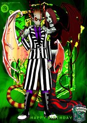 alternative_fashion angie_(disambiguation) anthro apode birthday candyjack demon draconcopode dragon duo female glamfur goth hammer hi_res lamia legless male mammal mythological_creature mythological_scalie mythology reptile scalie serpentine snake split_form tail tools unknown_artist vampire