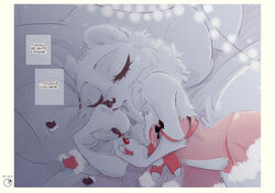  arctic_fox avoid_posting bed between_breasts bite breasts canid canine christmas cleavage closed_eyes clothed clothing cynthia_walker disney ear_bite female fox furniture hi_res holidays lagomorph leporid lingerie mammal night pillow plushie rabbit rem289 sleeping small_breasts solo toy true_fox wide_hips zootopia 