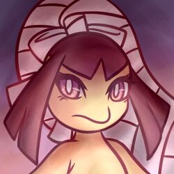  1:1 ambiguous_gender avatar_(disambiguation) bandage bust_portrait generation_3_pokemon gradient_background low_res mawile nintendo patohoro pokemon pokemon_(species) portrait simple_background 