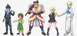  2girls 3boys 4boys ace_trainer_(pokemon) alan_(pokemon) ayaka_(pokemon) black_hair blonde_hair boots dotted_background dress ear female hair_clip hair_ornament hairclip hat hips jacket knees legs long_hair louis_(pokemon) manon_(pokemon) miniskirt multiple_boys multiple_girls muscle nintendo npc_trainer official_art pants pokemon pokemon_(anime) pokemon_(game) pokemon_xy shoes short_hair siebold_(pokemon) simple_background skirt socks spiked_hair suspenders zumi_(pokemon) 