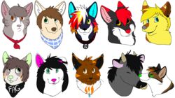  2013 akita akita_inu aliasing ambiguous_form ambiguous_gender black_body black_collar black_fur black_hair black_inner_ear black_kerchief black_mane black_neckerchief black_nose blep blonde_hair blue_body blue_eyes blue_fur blue_inner_ear blue_kerchief blue_neckerchief bovid bovine brown_body brown_fur brown_hair brown_inner_ear brown_nose canid canine canis cattle cheek_tuft closed_eyes collar collar_tag countershade_fur countershading creepypasta digital_drawing_(artwork) digital_media_(artwork) domestic_cat domestic_dog ear_piercing ear_tuft eyebrows facial_piercing facial_tuft felid feline felis fox fur gauged_ear green_eyes green_inner_ear green_markings green_nose green_tongue grey_body grey_fur grey_nose group hair hair_over_eye head_tuft headshot_portrait homophobic_slur horn jewelry kerchief mammal mane markings microsoft_paint_(artwork) mixed_breed neckerchief necklace nose_piercing nose_ring nuzzling one_eye_obstructed open_mouth operator_symbol orange_eyes orange_markings piercing pink_inner_ear pink_nose pink_tongue plug_(jewelry) pomsky portrait red_hair red_nose ring_piercing sebdoggo simple_background slur smile snout sparklefur spitz tan_body tan_fur tan_horn tan_inner_ear text_on_neckerchief tongue tongue_out tuft whiskers white_background white_body white_countershading white_fur wolf yellow_body yellow_eyes yellow_fur 