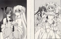  ayakawa_hinako cleavage goshuushou-sama_ninomiya-kun hilda houjou_reika kirishima_shinobu ninomiya_ryouko okushiro_irori takanae_kyourin thigh-highs tsukimura_mayu wedding_dress 