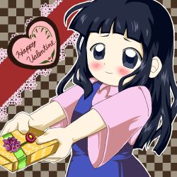  bangs black_hair box candy dress female koizumi_marina lolicon ojamajo_doremi solo valentine 