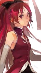  bad_id bad_pixiv_id commentary female kuzuvine long_hair magical_girl mahou_shoujo_madoka_magica mahou_shoujo_madoka_magica_(anime) red_eyes red_hair sakura_kyoko sakura_kyoko_(magical_girl) solo 