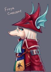  2017 absurd_res anthro armor blue_eyes burmecian bust_portrait clothed clothing coat colored digital_media_(artwork) dragoon eyebrows eyelashes eyelashes_through_hair female final_fantasy final_fantasy_ix freya_crescent fur glistening glistening_eyes grey_background hair hat headgear headwear helmet hi_res looking_aside mammal medlichan monotone_body monotone_fur murid murine portrait pupils rat red_armor red_clothing red_coat red_hat red_headwear red_helmet red_topwear rodent shaded side_view simple_background slit_nostrils snout solo square_enix topwear translucent translucent_hair white_body white_fur white_hair white_sclera winged_helmet 