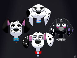  101_dalmatian_street 101_dalmatians 4:3 black_body black_ears black_fur black_nose black_spots blue_collar bohemian_rhapsody canid canine canis collar collar_tag dalmatian dante_(101_dalmatians) dawkins_(101_dalmatians) disney dolly_(101_dalmatians) domestic_dog dylan_(101_dalmatians) female feral freckled_face freckles fur grey_nose group heterochromatic_ears male mammal markings purple_spots queen_(band) red_collar spiked_collar spikes spots spotted_body spotted_fur star_collar_tag strepait-13 white_body white_fur white_spots 