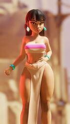  1girls 3d animated big_breasts bottomless_loincloth chel cleavage clothed curvy curvy_female dark_skin female female_only human loincloth mavixtious no_sex nuno3d sensual showing_off teasing the_road_to_el_dorado video wide_hips wristwear 