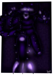  animatronic anthro border dark_lighting derivative fazbear_fanverse five_nights_at_candy&#039;s five_nights_at_candy&#039;s_3 five_nights_at_freddy&#039;s front_view glowing glowing_eyes gradient_background hi_res hostile hpiola looking_at_viewer looking_down machine male mammal metal_claws monster monster_rat_(fnac) murid murine one_knee_forward pose rat rat_(fnac) rat_tail red_eyes red_light robot rodent scottgames shadow_creature signature simple_background solo tail text the_rat 