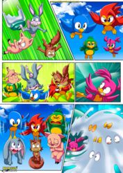  bbmbbf bird comic comic_page female flicky male mobius_unleashed palcomix pig rabbit sega sonic_(series) sonic_the_hedgehog_(series) squirrel the_mayhem_of_the_kinky_virus_(comic) 