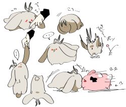  ... :&lt; animal_ears animal_focus animalization antenna_hair astolfo_(fate) blush closed_mouth fate/apocrypha fate_(series) flying_sweatdrops grey_fur haoro head_bump kissing lop_rabbit_ears no_humans open_mouth pink_fur rabbit_ears rabbit_tail red_eyes running sieg_(fate) spoken_ellipsis surprised tail 