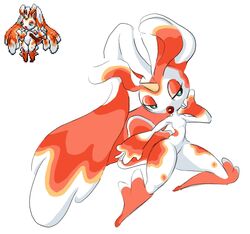  2023 anthro female fish full-length_portrait fusion generation_1_pokemon generation_4_pokemon goldeen goldpunny_(mope7) half-closed_eyes hi_res horn hybrid hybrid_pokemon lopunny marine narrowed_eyes nintendo noirchaton4 nude nude_anthro nude_female pokemon pokemon_(species) pokemon_fusion portrait simple_background solo white_background 