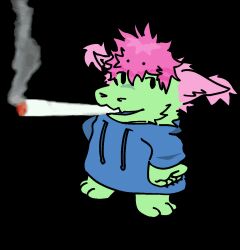  anthro artist_spritedragon7 blunt character_sprite dragon fur furred_dragon furred_scalie humanoid male male/male mythological_creature mythological_scalie mythology ralsei_smoking_blunt scalie solo 