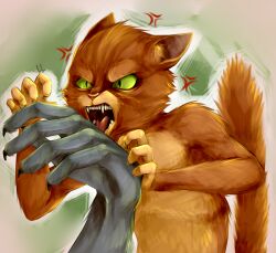  aggressive angry annoyed anthro bite canid canine canis casual_nudity cgamer cheek_tuft claws cross-popping_vein death_(puss_in_boots) domestic_cat dreamworks duo ears_back faceless_character facial_tuft fangs felid feline felis fluffy fluffy_tail fur fuzzy green_eyes grey_body grey_fur hand_grab hi_res imminent_bite male mammal messy_tail nails narrowed_eyes open_mouth orange_body orange_fur pivoted_ears puss_in_boots_(character) puss_in_boots_(dreamworks) raised_tail simple_background size_difference solo_focus stiff_tail straight_tail tail teeth tuft whiskers wolf 