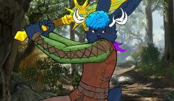  animal_humanoid anthro antlers armor baldur&#039;s_gate bandana big_sword blue_hair cutefckngbunny gamekun hair holding_melee_weapon holding_object holding_sword holding_weapon horn humanoid jackalope kerchief lagomorph lagomorph_humanoid leporid leporid_humanoid male mammal mammal_humanoid melee_weapon rabbit rabbit_humanoid red_eyes solo solo_focus sword weapon 