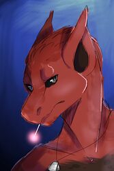  2:3 anthro bal_shaloc cigarette destiny_(video_game) dog_tags grey_eyes headshot_portrait hi_res lizzythelizard108 looking_at_viewer male portrait red_body red_scales scales smoking solo war_beast 