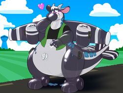  4:3 absurd_res aircraft airplane animate_inanimate firr hi_res inflatable kitsunekit living_inflatable mammal mephitid skunk transformation vehicle 