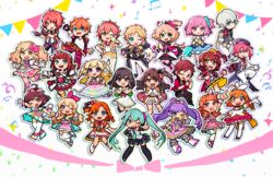  6+boys 6+girls :d ;) ;d ;p ahoge aidou_seiya aikatsu! aikatsu!_(series) aikatsu_stars! akb0048 akehoshi_subaru amami_haruka amamiya_kanade aqua_hair arm_up b-project bandana black_hair blonde_hair blue_eyes blush_stickers boots bow braid brown_hair card chibi clenched_hands commentary crossover crown_braid dorifesu! ensemble_stars! epaulettes facial_hair freyja_wion gloves glowstick hair_ribbon hat hatsune_miku hoshimiya_ichigo i-chu idol idol_time_pripara idolish7 idolmaster idolmaster_(classic) idolmaster_cinderella_girls idolmaster_million_live! idolmaster_side-m in-franchise_crossover ittoki_otoya jacket kasuga_mirai kasukabe_haru kimi_no_kokoro_wa_kagayaiteru_kai? kitakado_tomohisa kosaka_honoka long_hair love_live! love_live!_school_idol_project love_live!_sunshine!! macross macross_delta manaka_laala mini_hat mini_top_hat motomiya_nagisa multicolored_hair multiple_boys multiple_crossover multiple_girls nanase_riku necktie nijino_yume one_eye_closed one_side_up open_clothes open_jacket open_mouth orange_hair ozora_akari patterned_background pink_background pink_eyes pink_hair pretty_series pripara red_gloves ribbon scrunchie shimada_mayu shimamura_uzuki short_hair skirt smile starting_brighty_(idolmaster) streaked_hair takami_chika takoballs tendo_teru tokyo_7th_sisters tongue tongue_out top_hat trait_connection twintails uta_no_prince-sama very_long_hair vocaloid wake_up_girls! yumekawa_yui 