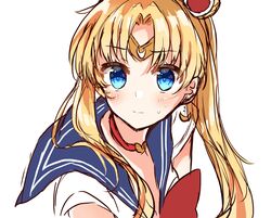  bishoujo_senshi_sailor_moon bishoujo_senshi_sailor_moon_s blonde_hair blue_eyes blue_sailor_collar bow bowtie breasts choker circlet cleavage closed_mouth commentary crescent crescent_earrings derivative_work earrings english_commentary female from_side hair_ornament hair_over_shoulder heart heart_choker highres jewelry long_hair magical_girl meme parted_bangs parted_lips red_bow red_bowtie red_choker sailor_collar sailor_moon sailor_moon_redraw_challenge_(meme) sailor_senshi_uniform screenshot_redraw simple_background solo sweatdrop tsukino_usagi twintails upper_body white_background yuno_(suke_yuno) 