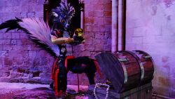  absurd_res anthro canid canid_demon canine canis demon domestic_dog gold_(metal) hellhound hi_res huge_filesize male mammal mythical mythological_canine mythological_creature mythology pokrik pokrik_(pokrik_hellhound) safe_(disambiguation) solo wolf 