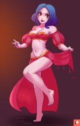  alternate_costume belly_dancer bikupan breasts cleavage emilia_leblanc female league_of_legends midriff navel 