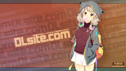  blowing_bubbles blue_hair blunt_bangs breasts brown_sweater chewing_gum cowboy_shot curly_hair dlsite.com female green_hair grey_hair hands_in_pockets highres hood hood_up hoodie looking_at_viewer low_twintails medium_breasts multicolored_hair open_clothes open_hoodie purple_hair red_hair sidelocks skirt solo streaked_hair sweater turtleneck turtleneck_sweater twintails watermark web_address white_skirt xi_lily zpolice 