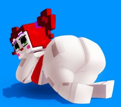  ass baby_(fnafsl) big_ass circus_baby circus_baby_(fnaf) circus_baby_(minecraft) crossover five_nights_at_freddy&#039;s five_nights_at_freddy&#039;s:_sister_location fnaf looking_at_viewer looking_back minecraft scottgames sister_location tagme 