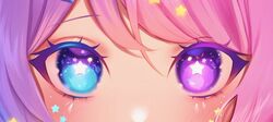  blue_eyes blush close-up emberlith eye_focus eyelashes female gradient_hair gumae hair_between_eyes heterochromia indie_virtual_youtuber multicolored_hair pink_hair purple_eyes purple_hair solo star-shaped_pupils star_(symbol) star_in_eye symbol-shaped_pupils symbol_in_eye virtual_youtuber 