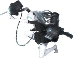  abyssal_chishima_princess abyssal_ship aqua_eyes barefoot black_nails black_skirt chains colored_skin female full_body glowing glowing_eyes holding horns kantai_collection long_hair machinery official_art pleated_skirt sailor_collar shibafu_(glock23) short_sleeves skirt smokestack solo transparent_background turret white_hair white_sailor_collar white_skin 