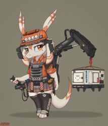  4_toes anthro anthrofied barefoot claws crane_(machine) digitigrade dragon feet female fur furred_dragon furred_scalie generator hi_res living_machine living_vehicle machine mythological_creature mythological_scalie mythology orang111 scalie scania solo tail toes truck_(vehicle) vehicle 