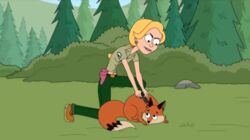  brickleberry canid canine comedy_central female fox gun human mammal ranged_weapon weapon young 