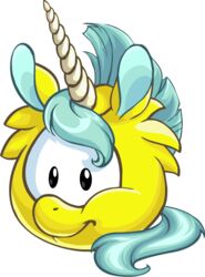  alpha_channel ambiguous_gender club_penguin full-length_portrait horn looking_at_viewer mane official_art portrait puffle solo tail toony unicorn_puffle unknown_artist 